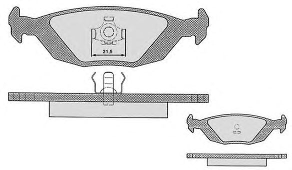 set placute frana,frana disc