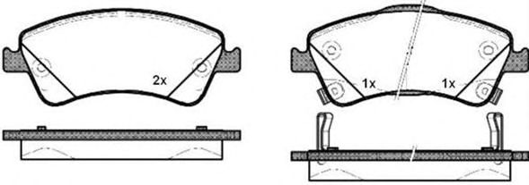 set placute frana,frana disc