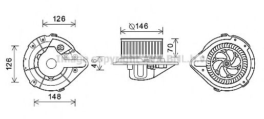 Electromotor, ventilatie interioara