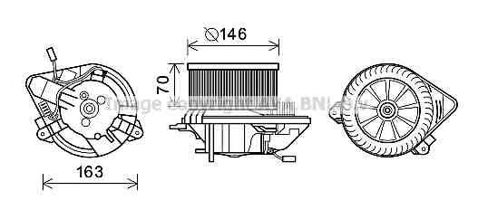 Electromotor, ventilatie interioara