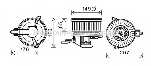 Electromotor, ventilatie interioara