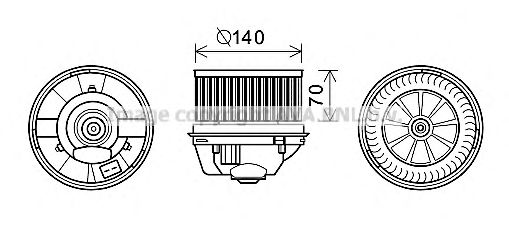 Electromotor, ventilatie interioara