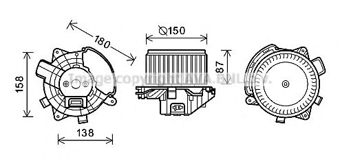 Electromotor, ventilatie interioara