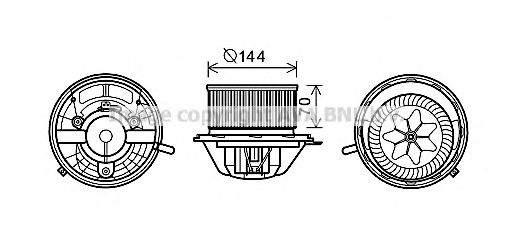 Electromotor, ventilatie interioara