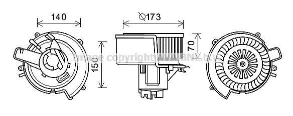 Electromotor, ventilatie interioara