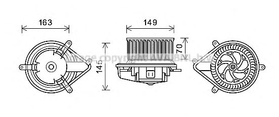 Electromotor, ventilatie interioara