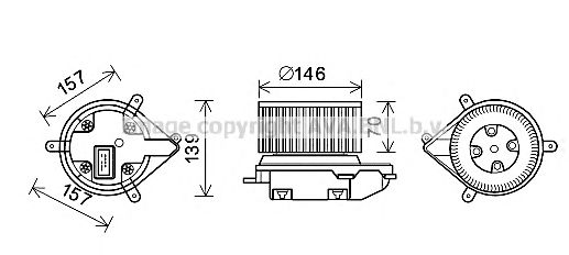 Electromotor, ventilatie interioara