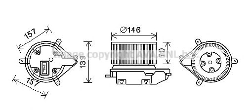 Electromotor, ventilatie interioara