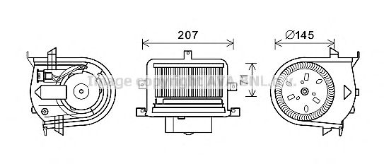 Electromotor, ventilatie interioara