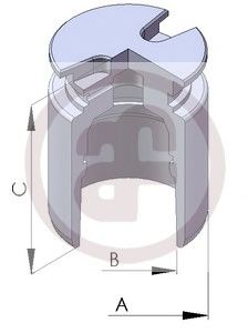 Piston, etrier frana KIA CLARUS/SHUMA 96- 34MM 41,1MM -