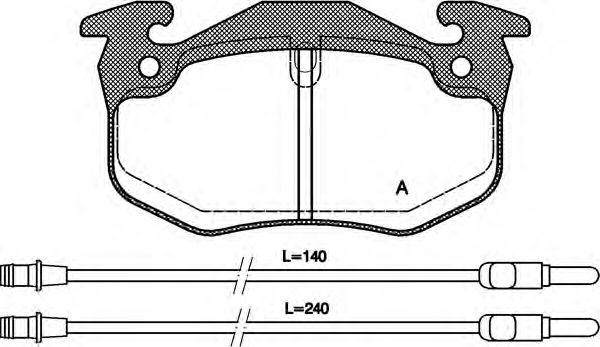 set placute frana,frana disc