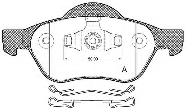 set placute frana,frana disc