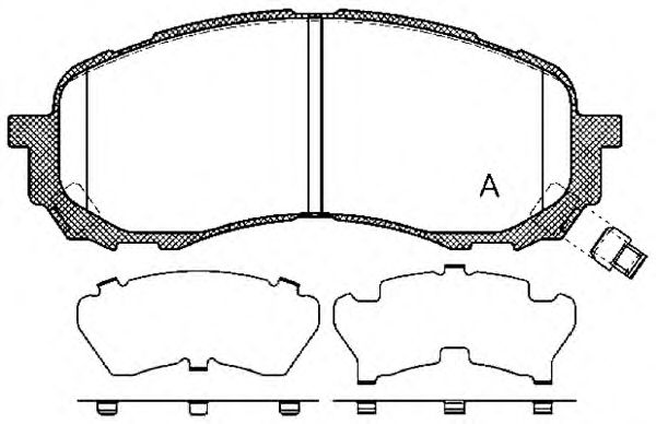 set placute frana,frana disc