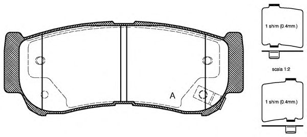 set placute frana,frana disc