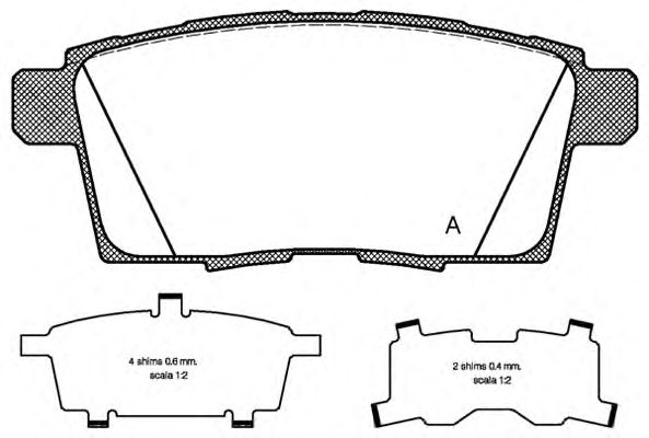 set placute frana,frana disc