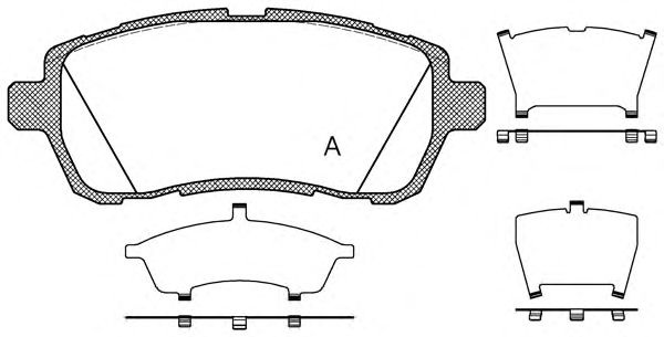 set placute frana,frana disc