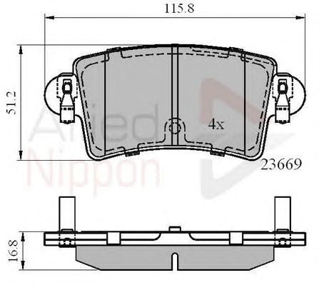 set placute frana,frana disc