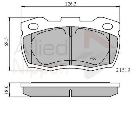 set placute frana,frana disc