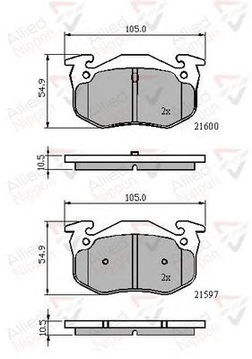 set placute frana,frana disc