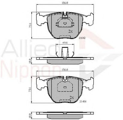 set placute frana,frana disc