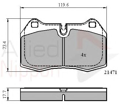 set placute frana,frana disc