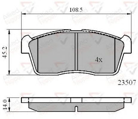 set placute frana,frana disc