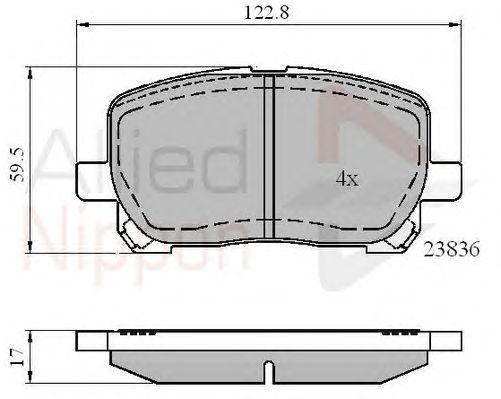 set placute frana,frana disc