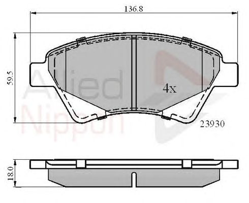 set placute frana,frana disc