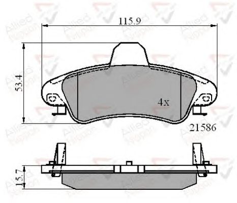 set placute frana,frana disc