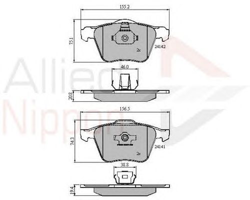 set placute frana,frana disc