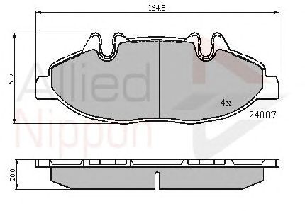 set placute frana,frana disc