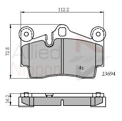 set placute frana,frana disc