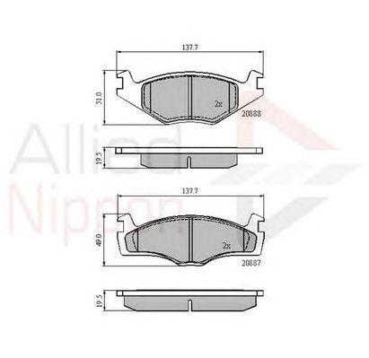 set placute frana,frana disc