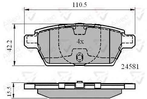 set placute frana,frana disc