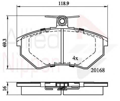 set placute frana,frana disc