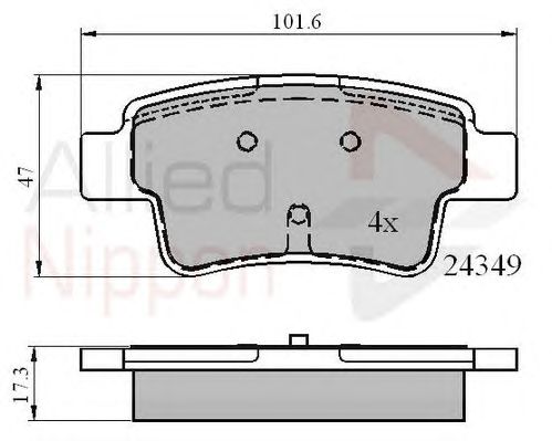 set placute frana,frana disc