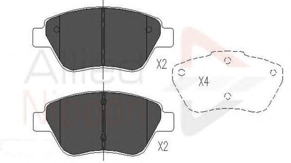 set placute frana,frana disc