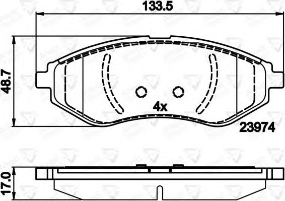 set placute frana,frana disc