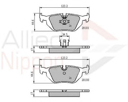 set placute frana,frana disc