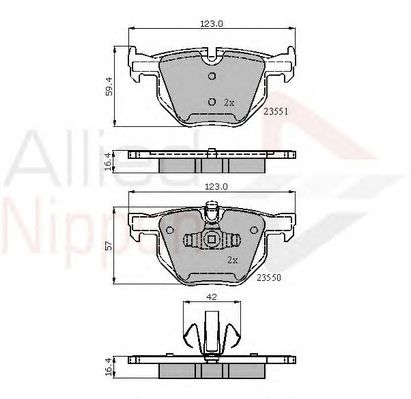 set placute frana,frana disc