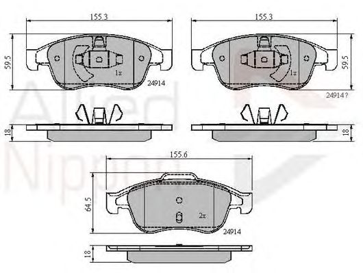 set placute frana,frana disc