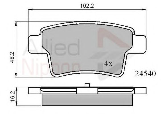 set placute frana,frana disc