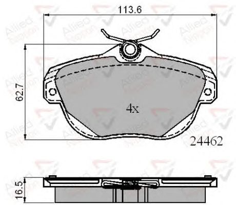 set placute frana,frana disc