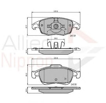 set placute frana,frana disc