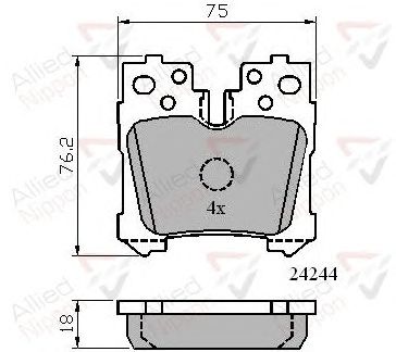 set placute frana,frana disc