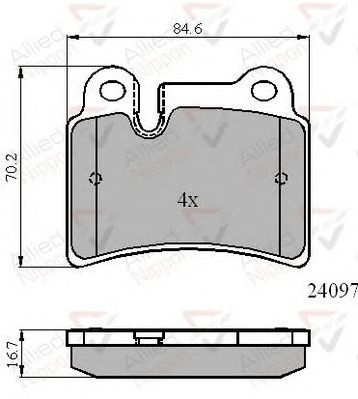 set placute frana,frana disc