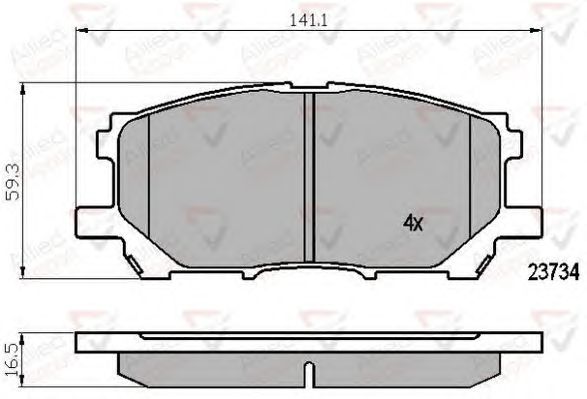 set placute frana,frana disc