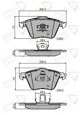 set placute frana,frana disc