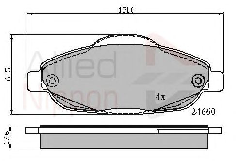 set placute frana,frana disc