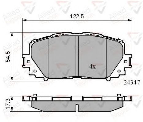 set placute frana,frana disc